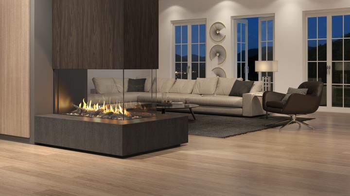 Stellar Transcend Indoor-Outdoor Double Sided Gas Fireplace