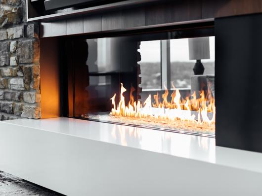 Stellar by Heat & Glo Enlight Collection Lifestyle. Omni Hotel Eagan, MN. Luxury See-Through Fireplace.